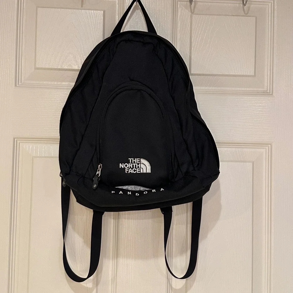 The North Face Pandora Backpack Black Small Daypack Hiking Travel Bag